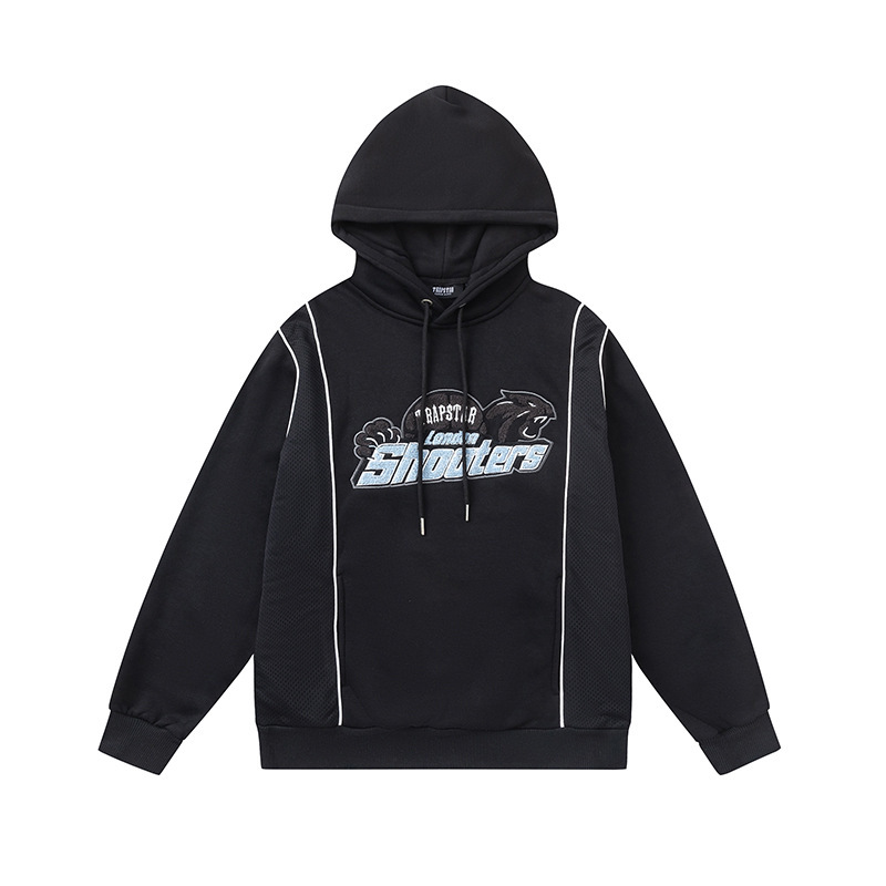 Trapstar冬の背面刺繍ダウンフード付きコートアメリカフード付き全虎頭シリーズ衛衣ズボンセット街|undefined