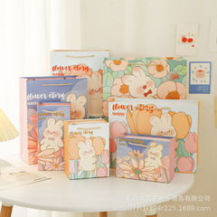 Cartoon foil stamping gift bag, cute handbag, water cup bag, birthday gift bag, high-end clothing shopping bag