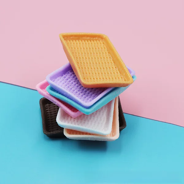 Doll House simulation mini rattan plate pastry plate dessert plate accessories mini food and play tableware play house small toys