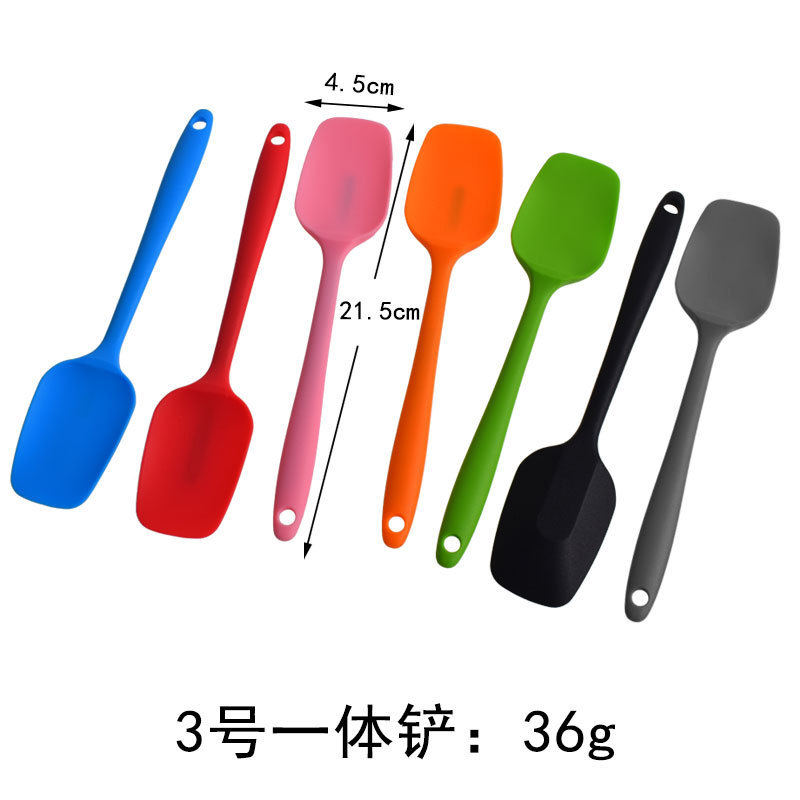 一体全包シリコンスクレーパーtシャベル半透明スクレーパークリーム油ジャムスクレーパーナイフケーキ焙煎ツール|undefined