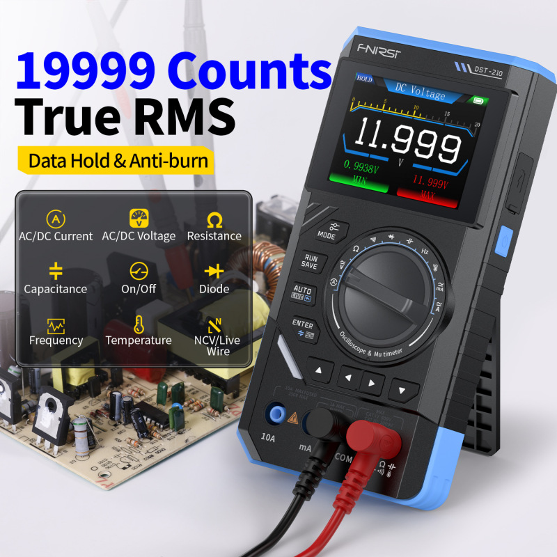 FNIRSI DST210 スリーインワン 4 1/2 デジタルマルチメータ 10M 帯域幅オシロスコープ信号発生器|undefined