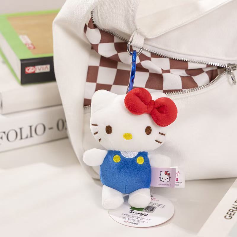 正版Hello kitty挂件经典坐姿凯蒂猫毛绒玩具日本同款KT背包挂饰|undefined