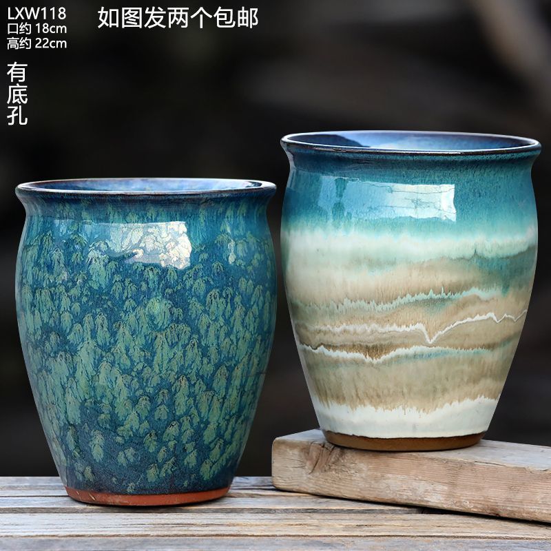多肉花盆花口陶罐法师老桩大口径月季三角梅绿植盆景多肉花盆陶瓷|undefined