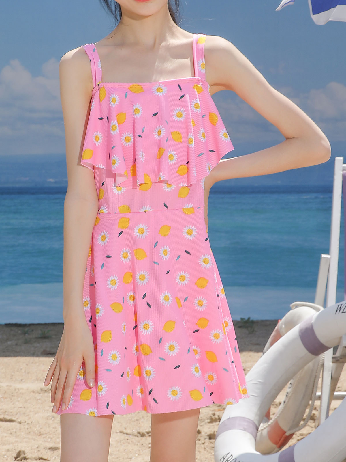 Trajes de baño para niños, niñas, niñas, faldas, pantalones cortos, niños, princesas, cojines de pecho, trajes de baño lindos