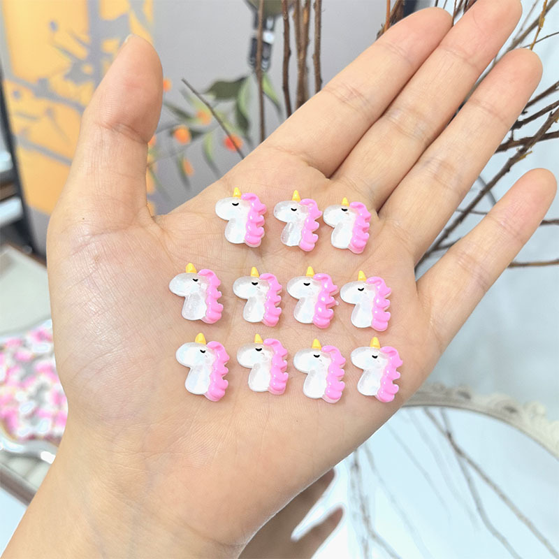 Resin Jewelry Pony Polly Nail Jewelry Resin Unicorn Children's Wearing Armor Accessories Handmade DIY Accessories