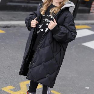 Girls winter cotton-padded clothes children winter long knee-high boys 2024 new western style long cotton-padded jacket wholesale