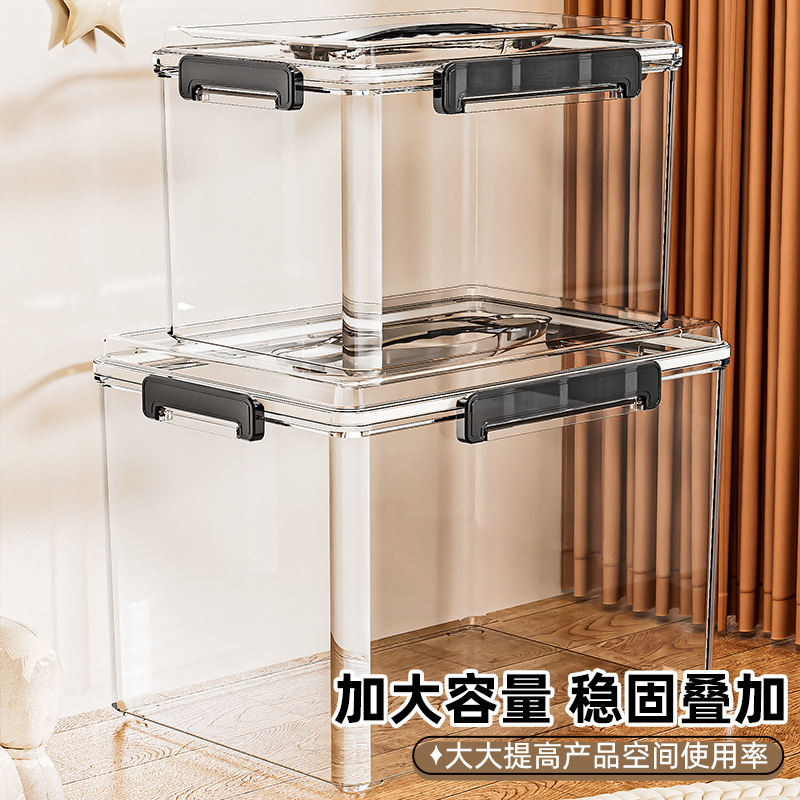 密封收纳箱零食玩具杂物储物箱翻盖大容量便携户外露营野餐收纳盒|undefined