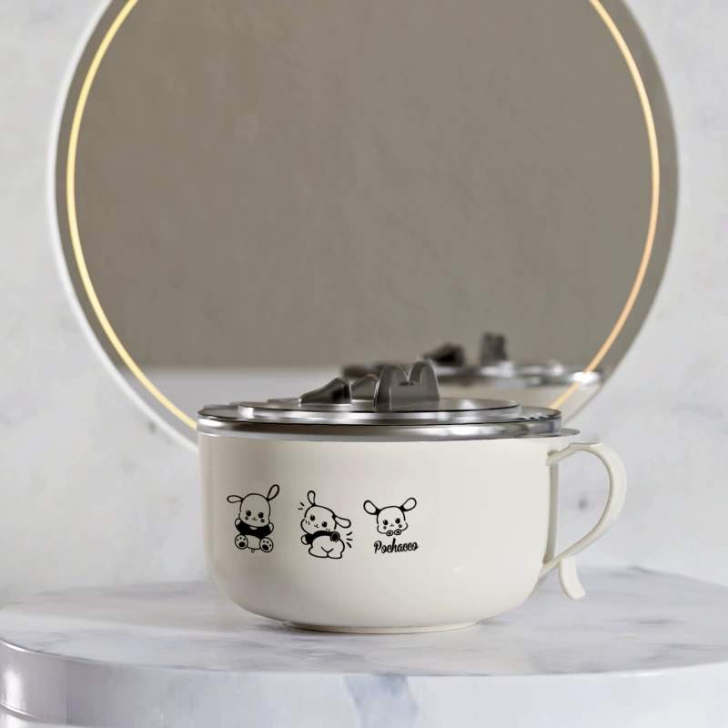 Cute lunch box stainless steel for students, capacious drying rack