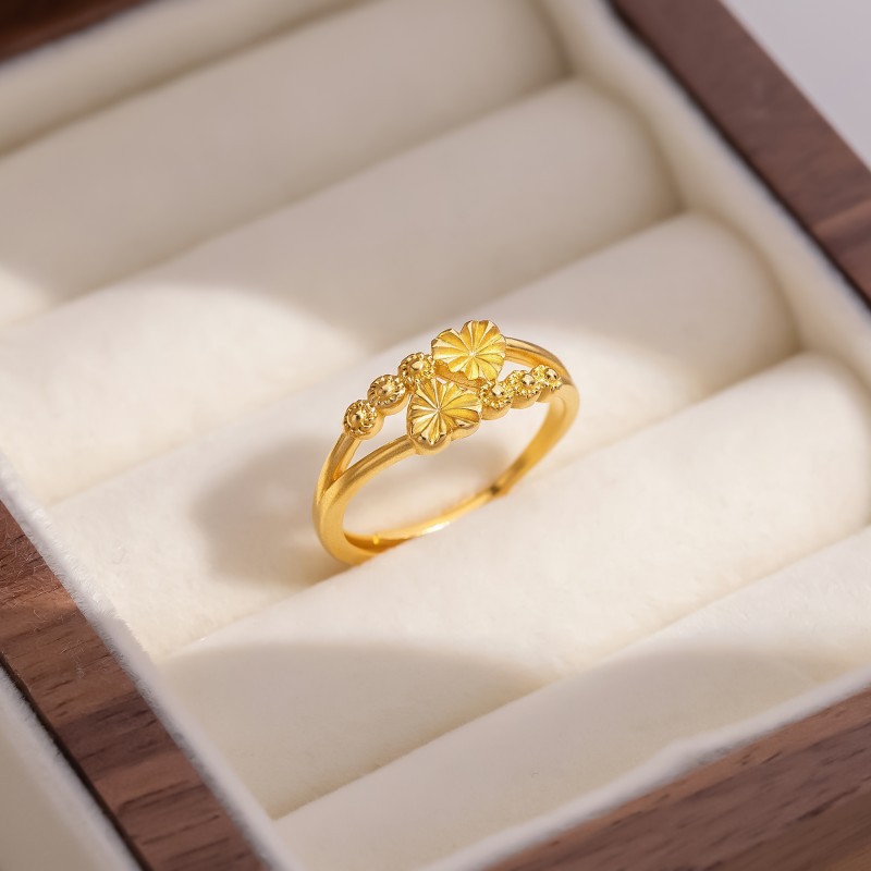 Heart-To-Heart Ring for Women, Niche Design, Heart-Shaped Love Ring, Adjustable Bracelet, Valentine's Day Gift for Girlfriend