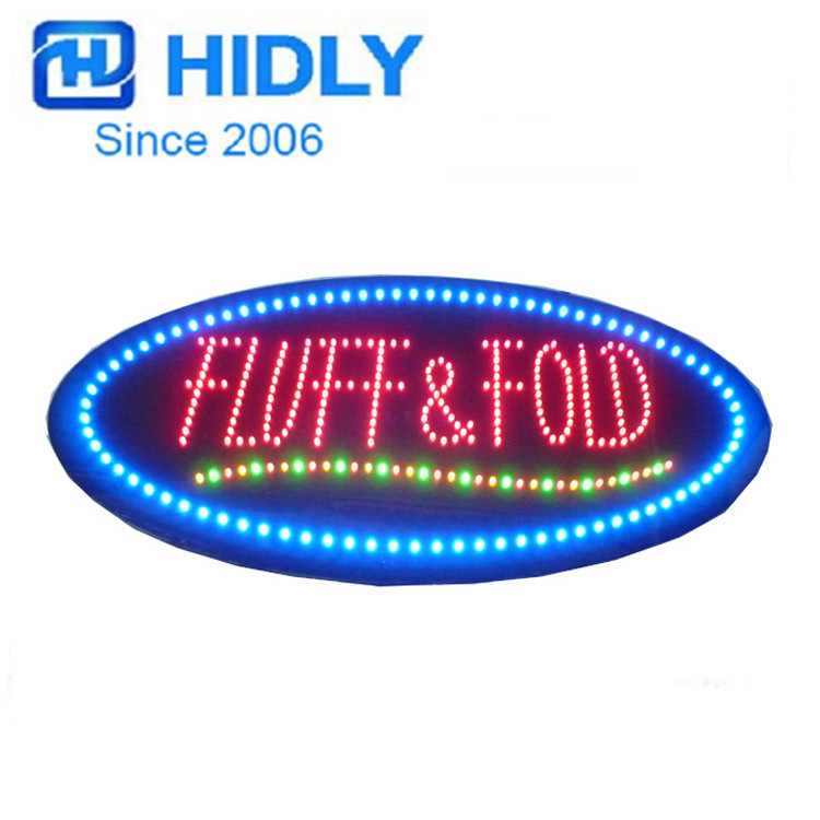 批发供应海得利LED灯箱椭圆形发光字招牌商用防水悬挂式店铺