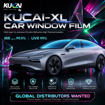 Car solar film 1mil 2mil 3mil thick nano-ceramic magnetron sputtering high insulation ultra-high transparency film