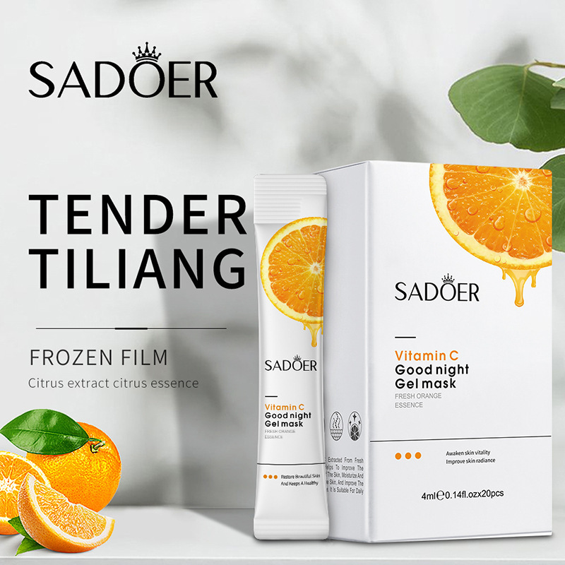 Inglés completo SADOER aloe vitamina C nicotinamida buena noche película congelada máscara para dormir comercio exterior transfronterizo al por mayor