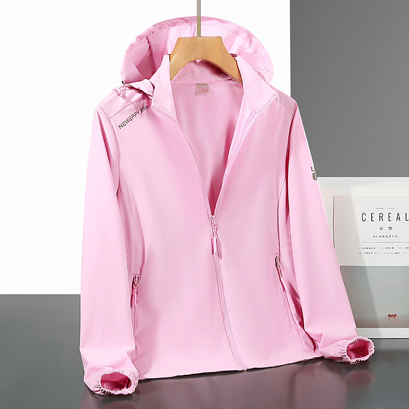 Nueva pareja de verano seda de hielo transpirable, ligero, desmontable, cómodo, ropa de protección solar tejida por urdimbre, color sólido, piel fina de verano