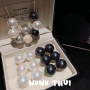 宴会925白色纯银耳钉