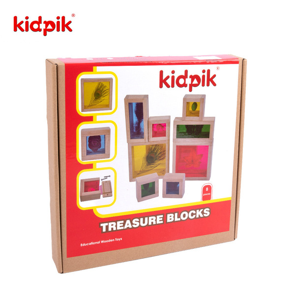 Wooden rainbow colorful constructor