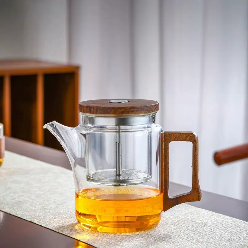 茶水分离泡茶壶飘逸杯耐热玻璃一键按压式过滤创意懒人泡茶神器
