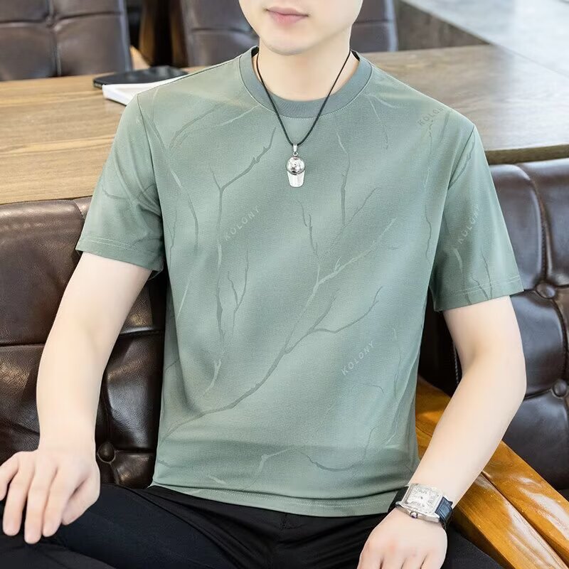 T-shirt de mangas cortas para hombres verano 2026 nuevo estilo de ropa de hombre de alta calidad delgada camiseta de punto de lana británica