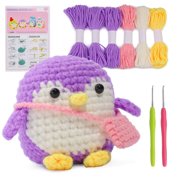 Four-color penguin-purple