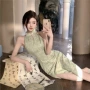 绝美改良挂脖夏季连衣裙