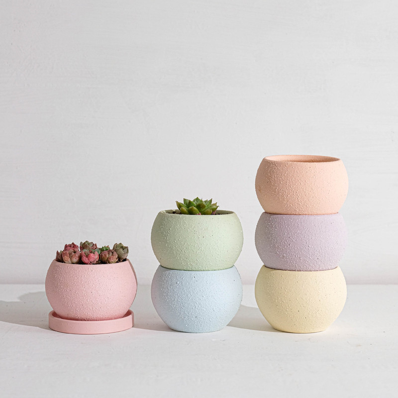 Flower Pot Clay Set Simple Creative Indoor Coarse Pottery Breathable Household Small Succulent Pot Ceramic Christmas