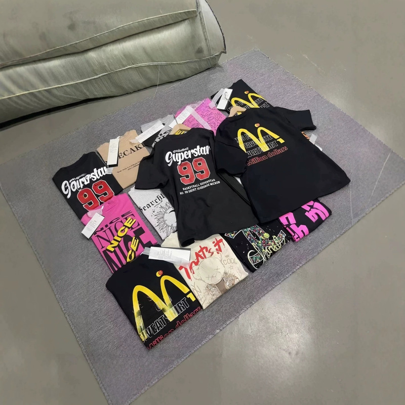 300g Heavyweight Pure Cotton T-Shirt, Cross-Border Hot-Selling Loose Fit Plus-Size Short-Sleeve Trendy Style T-Shirt, Wholesale Export Unisex Model 300g Heavyweight Pure Cotton T-Shirt, Cross-Border Hot-Selling Loose Fit Plus-Size Short-Sleeve Trendy Style T-Shirt, Wholesale Export Unisex Model