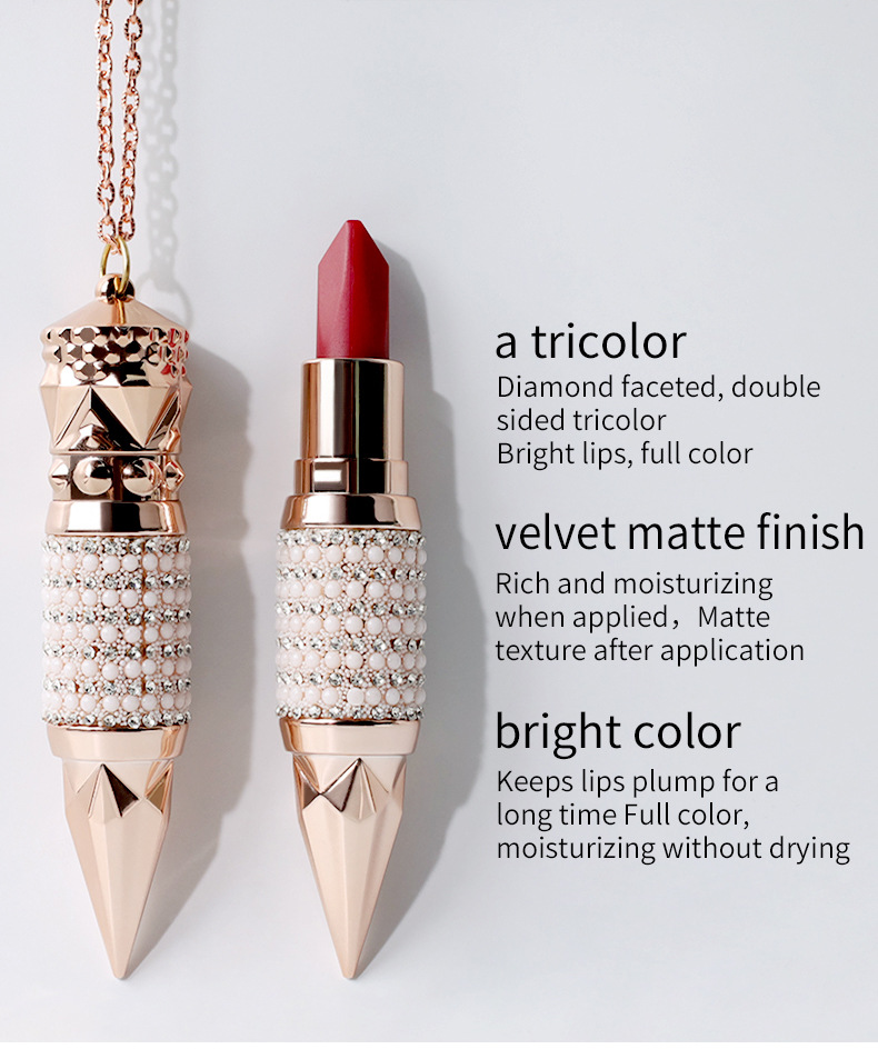 VIBELY Scepter three-color matte non-stick rim, carrot cubes color-changing lipstick, one three-color lipstick beauty makeup Application Scenario