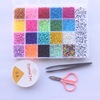 Beads, glossy accessory, set with letters, suitable for import, 24 cells