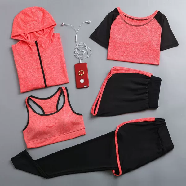 Passionate orange jacket five-piece set