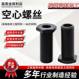 厂家直供高强度45#碳钢空心螺丝空心通孔螺丝可按需加工尺寸长短