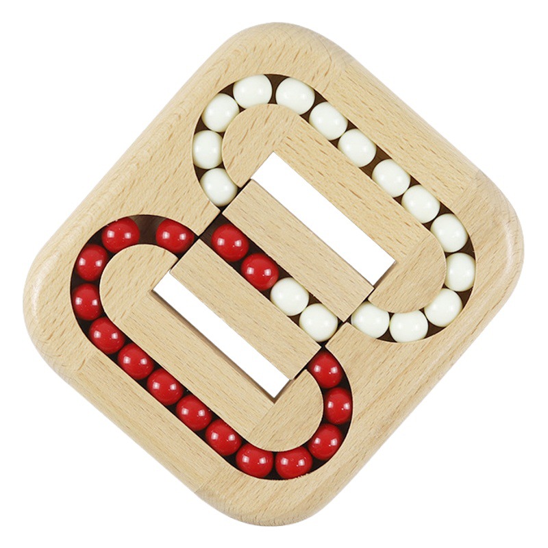 Bola plana de madera Luban bloqueo cerebro quema juguete Kong Ming bloqueo órgano rompecabezas adulto anciano descompresión juguete educativo