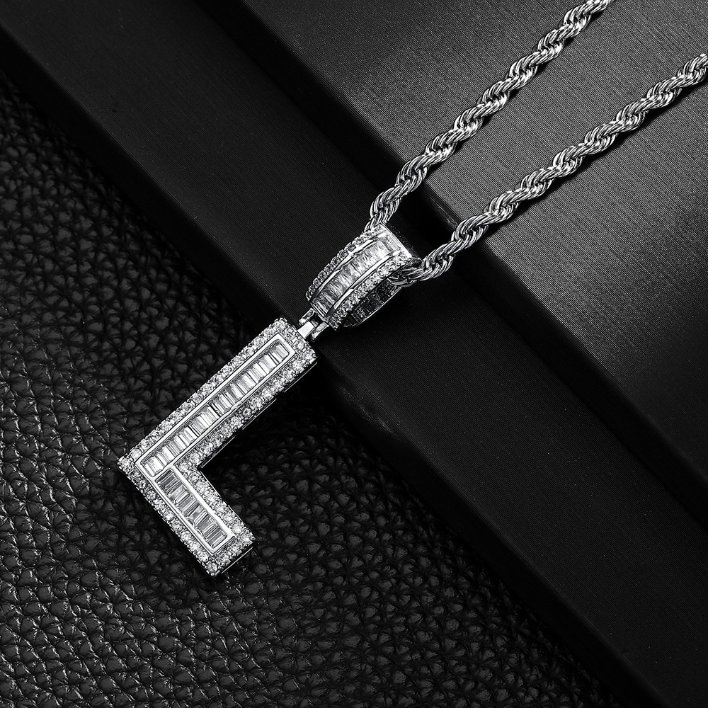 Hip-hop cross-border colgante de letras azúcar de cristal collar de zircon explosión ins joyería personalizada nicho diseño colgante para hombres y mujeres