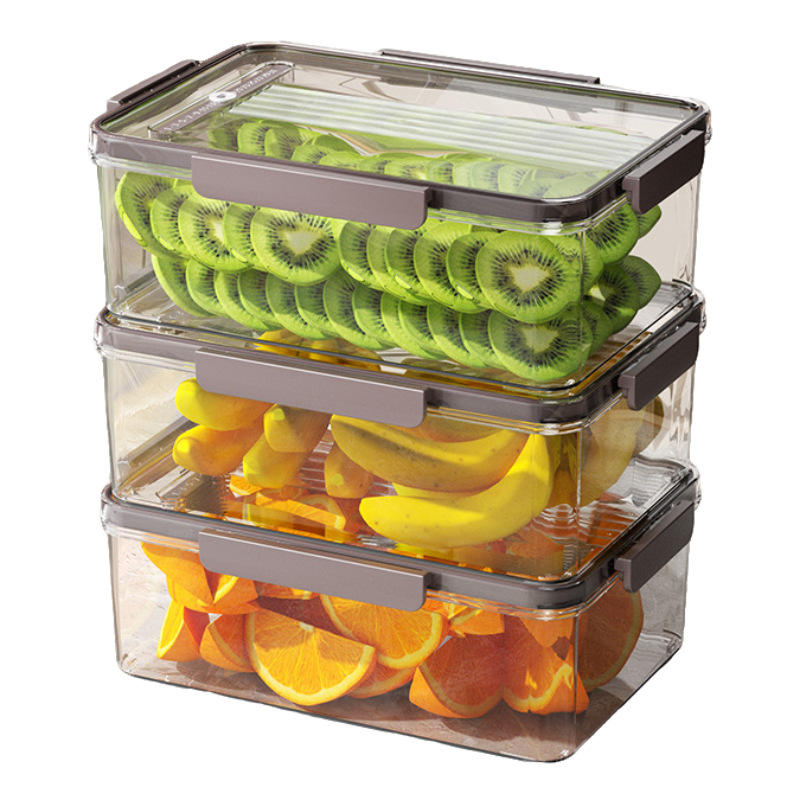 Caja de almacenamiento para refrigerador, cocina de grado alimenticio, acabado especial, verduras y frutas, caja de almacenamiento congelada sellada, artefacto