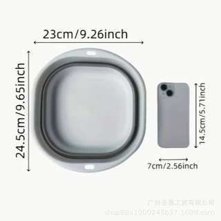 大号家用塑料盆旅行便携式三件套纳洗脚加厚可叠脸盆学生宿舍