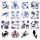 Suoran jewelry new PET Hollow Animal painting rubbing template 6 inch marine life diy pattern drawing board