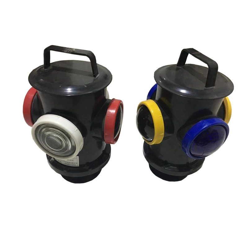 Four-sided two-color flashing light railway signal indicator light rechargeable switch signal indicator light sign light
