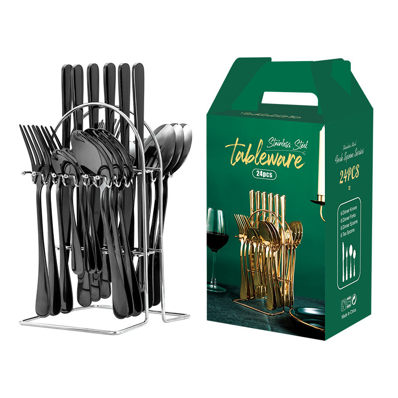 블랙 수저 (실버 랙)