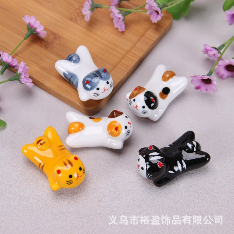 Подставка для палочек для еды подставка для ручки украшения в серии милая серия кошачий керамический ремесленный подставка для палочек для еды
