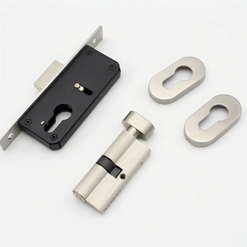 Cerradura de canal estándar europea de acero inoxidable 304 al por mayor 30 cerradura de núcleo de cuerpo de cerradura de lengüeta cuadrada única Cerradura de puerta invisible interior de marco estrecho