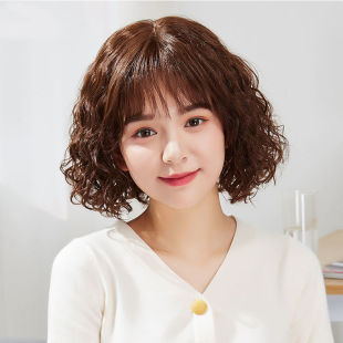Wig wholesale long curly hair Bob wool curly wig full real hair wig set Ladies short curly hair fashion realistic