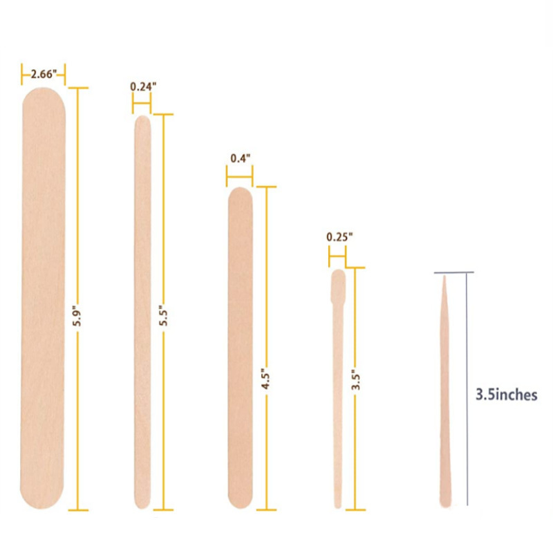 Supply Wax Stick Beauty Stick Hair Removal Wooden Stick Beauty Hair Removal Care Tools Hair Removal Wax Sizing Wooden Stick Set