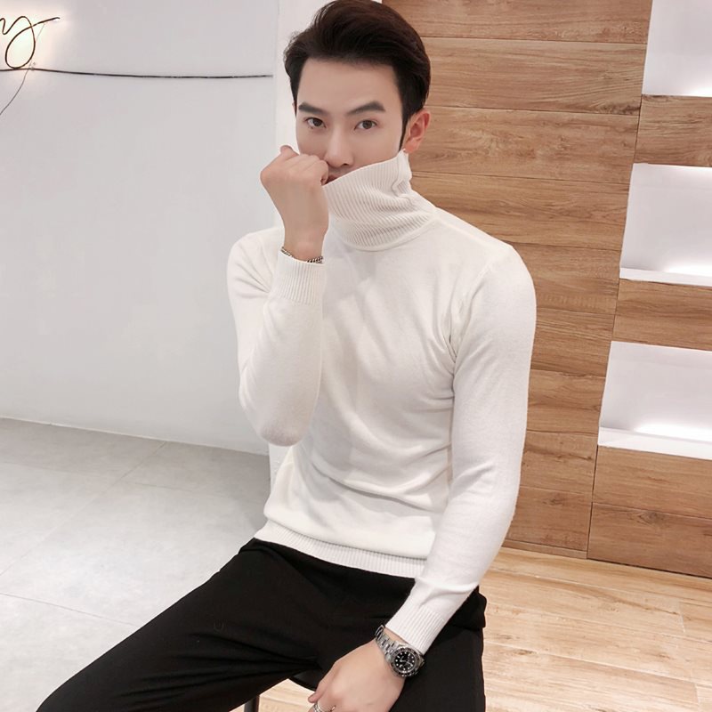 Demi-season solid color woolen base knitted sweater