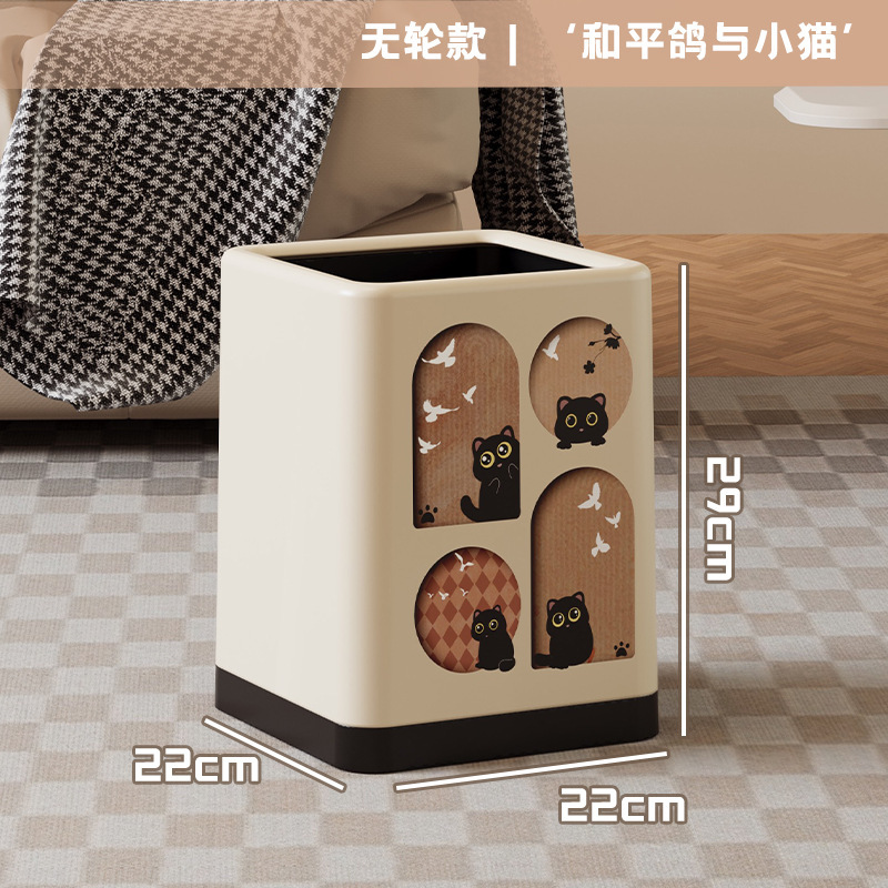 大型ゴミ箱 家庭用 高級感 トイレ キッチン キャスター付き 大容量 蓋付き リビング プラスチック 厚型 収納バケツ|undefined