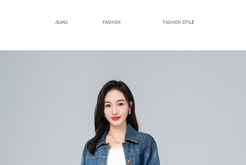 Quần jean nữ ống đứng cạp cao dáng suông — Màu trắng chi tiết 19