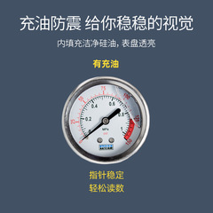 家用廚房淨水器水壓表直飲水機檢測試自來水龍頭4分2分水管壓力