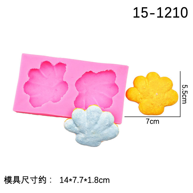Simulación Shell molde de silicona DIY jabón hecho a mano aromaterapia vela pastel galleta hornear