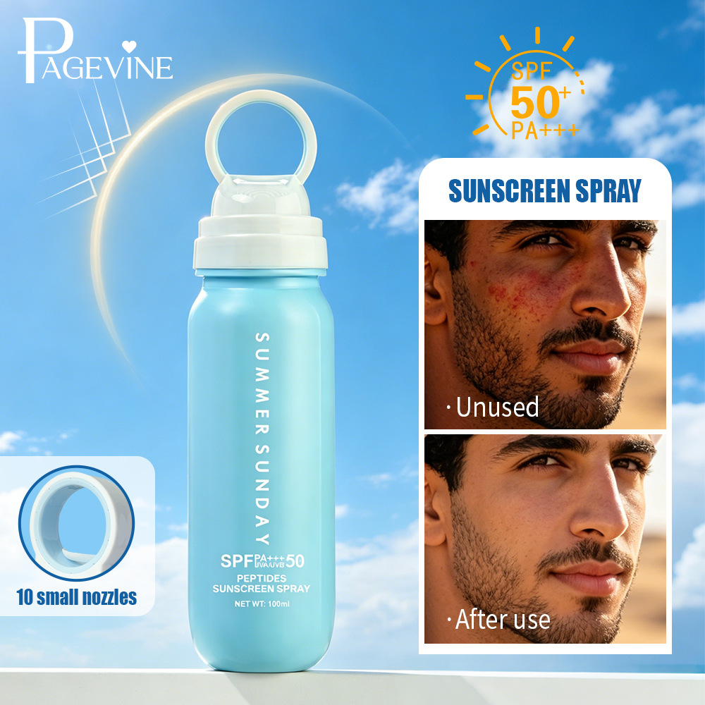 Transfronterizo PAGE VINE spray anti-UV de alta ampliación de apertura pequeña impermeable a prueba de sudor refrescante control de aceite cambio de temperatura