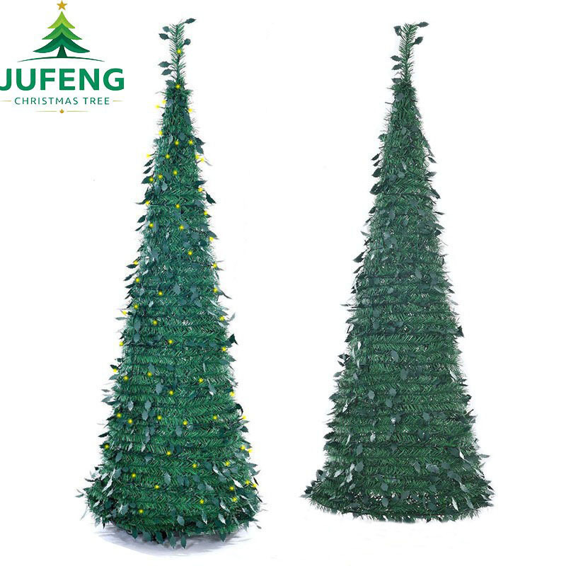 New foldable Christmas tree living room ornament DIY Christmas decoration light artificial green mini handmade tree wholesale New foldable Christmas tree living room ornament DIY Christmas decoration light artificial green mini handmade tree wholesale