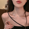 Small design necklace, advanced chain for key bag , accessory, light luxury style, trend of season, high-quality style