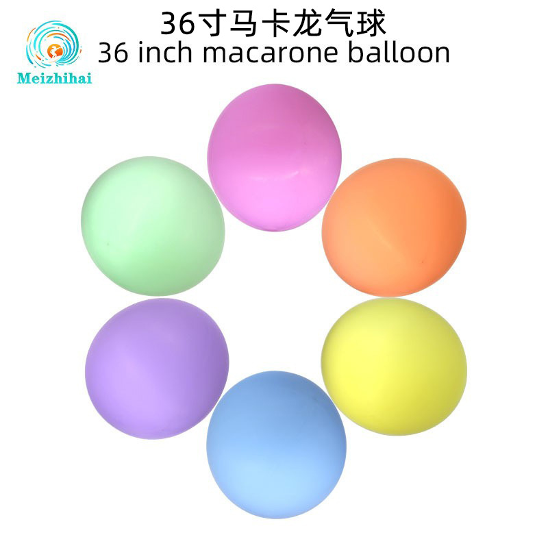 Macaron 36 pulgadas grueso globo de látex redondo de gran tamaño en el mercado nocturno para vender fiesta de cumpleaños decoración de la sala de bodas decoración de la escena
