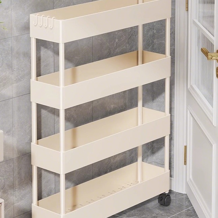 Bathroom Storage Rack, Gap Storage Rack, Bathroom Door, Bathroom Floor-Standing Storage Rack, Kitchen Mobile Trolley
